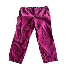 Wine colored flat front chino size 18w